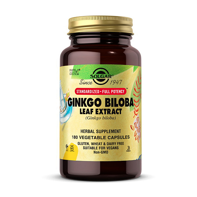 Ginkgo Biloba Leaf Extract (180 veg caps)  