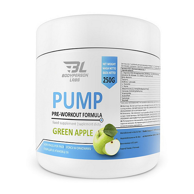 Pump Pre-Workout Formula (250 g) Green apple 