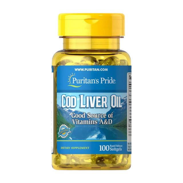 Cod Liver Oil vitamins A&D (100 softgels)  