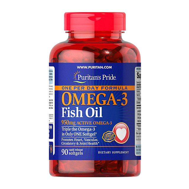 Omega-3 Fish Oil 950 mg one per day (90 softgels)  