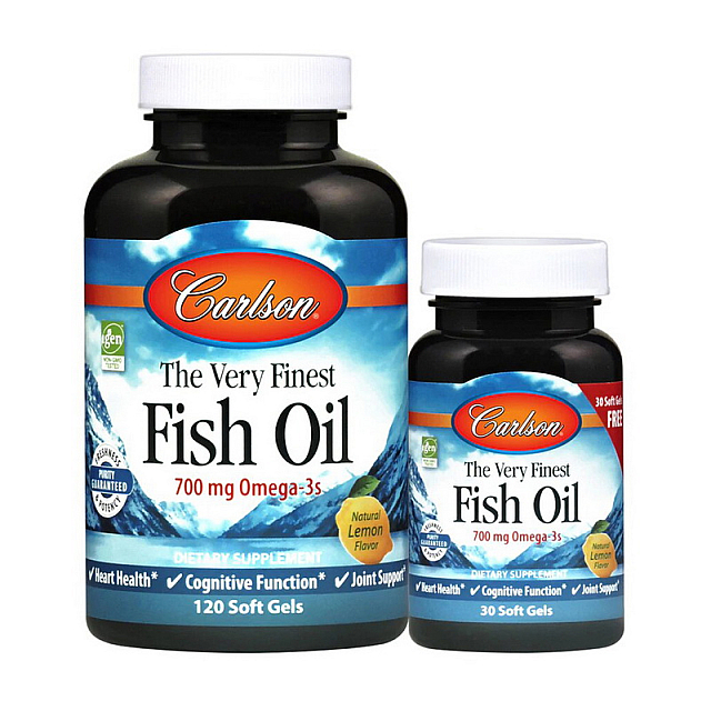 The Very Finest Fish Oil (120+30 soft gels) Lemon 