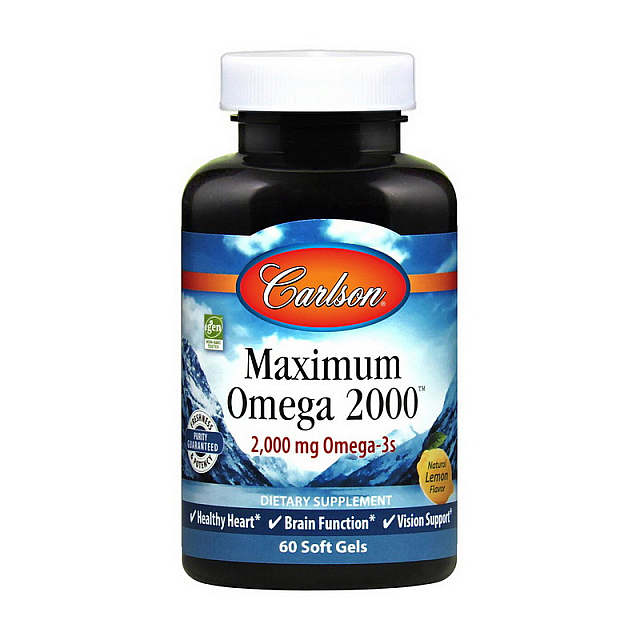 Maximum Omega 2000 mg (60 soft gels) Natural lemon 