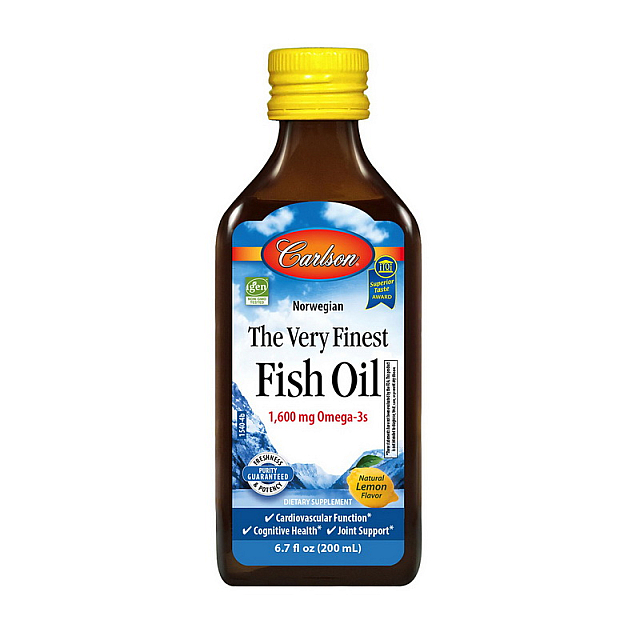 The Very Finest Fish Oil 1,600 mg Omega-3s (200 ml) Lemon 