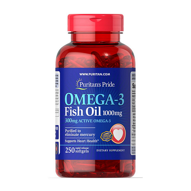 Omega-3 Fish Oil 1000 mg (250 softgels)  