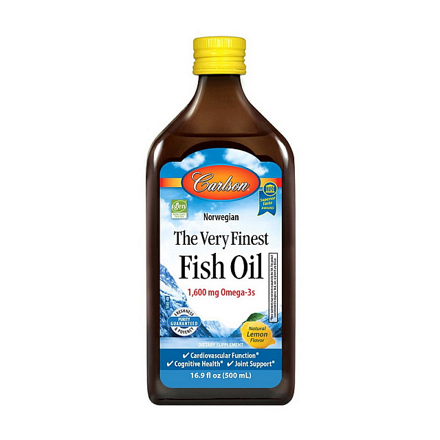 The Very Finest Fish Oil 1,600 mg Omega-3s (500 ml) Lemon 