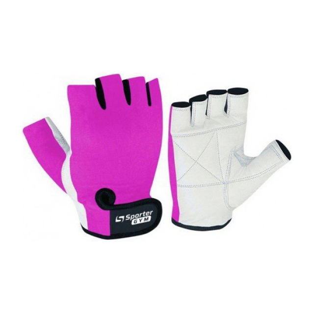 Weightlifting Gloves White-Pink (S size)  