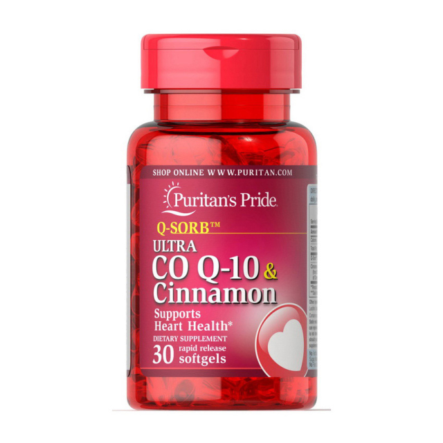 Q-SORB Ultra Co Q-10 200 mg & Cinnamon 1000 mg (30 softgels)  