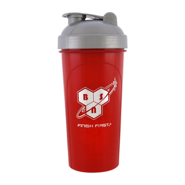 Shaker BSN with metall ball (700 ml) USA  Red/Grey