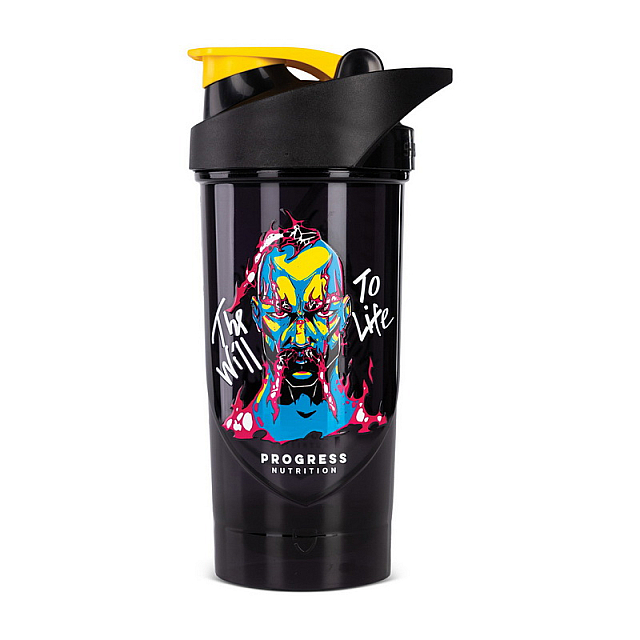 Shieldmixer Shaker The Will To Life (700 ml)  Black/yellow