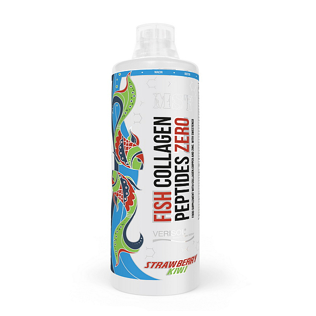 Fish Collagen Peptides Zero (1L)  Strawberry-kiwi