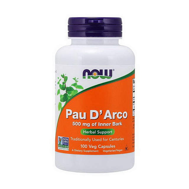 Pau D'Arco 500 mg of Inner Bark (100 veg caps)  