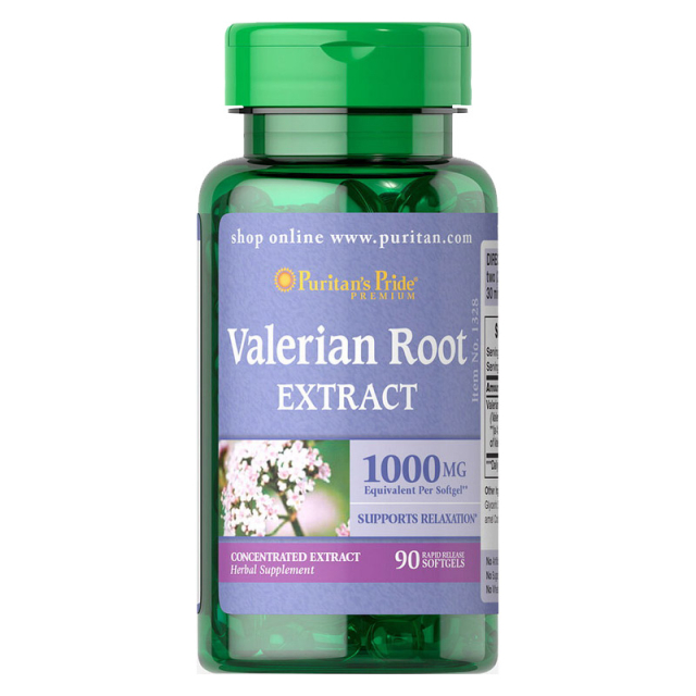 Valerian Root Extract 1000 mg (90 softgels)  