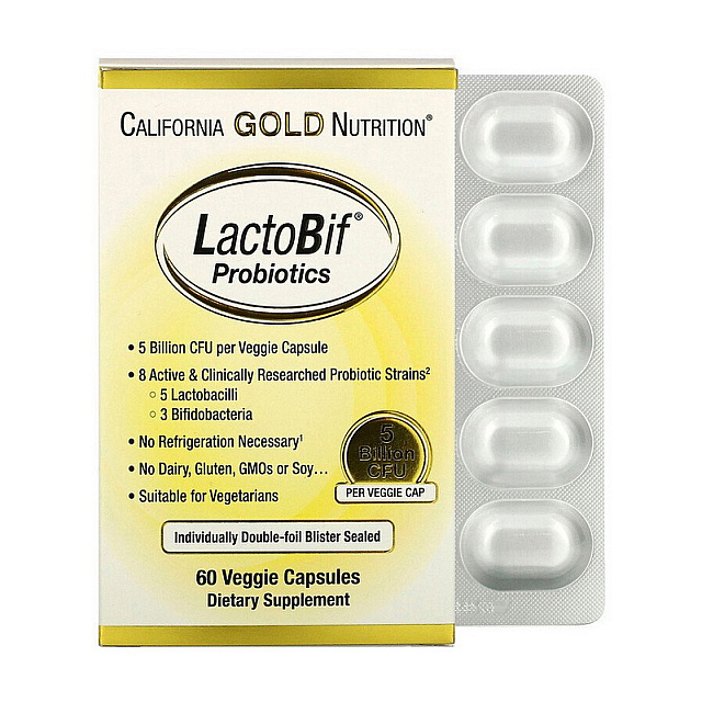 LactoBif Probiotics 5 Billion (60 veg caps)  