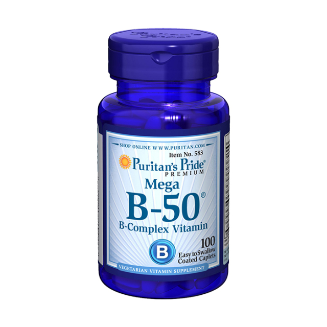 Mega B-50 B-Complex Vitamin (100 caplets)  