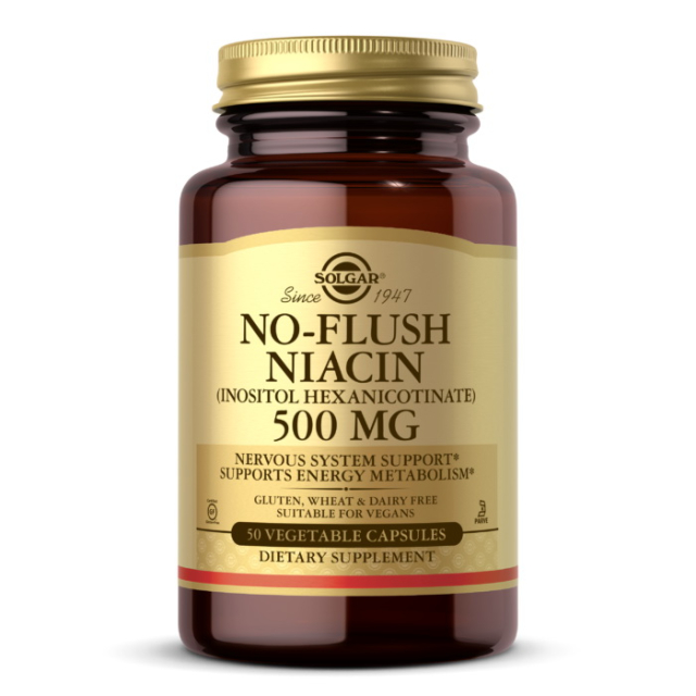 No-Flush Niacin 500 mg (50 veg caps)  