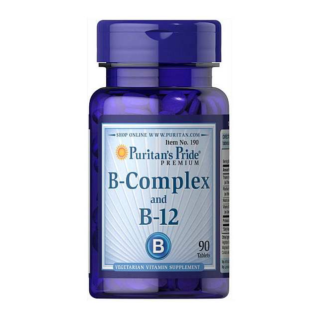 Vitamin B-Complex and Vitamin B-12 (90 tablets)  