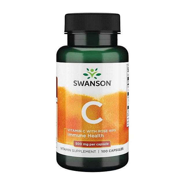 Vitamin C 500 mg with Rose Hips (100 caps)  