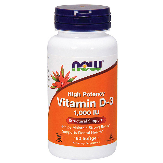 Vitamin D-3 25 mcg (1000 IU) (180 softgels)  