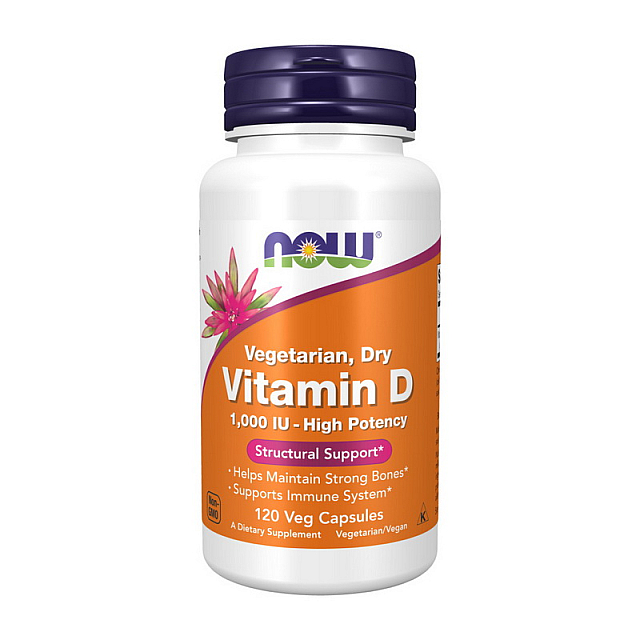 Vegetarian, Dry Vitamin D 1000 IU (120 veg caps)  