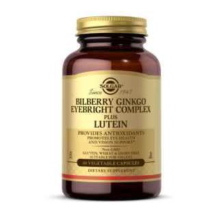 Bilberry Ginkgo Eyebright Complex plus Lutein (60 veg caps)  