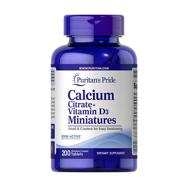 Calcium Citrate + Vitamin D3 Miniatures (200 tab)  