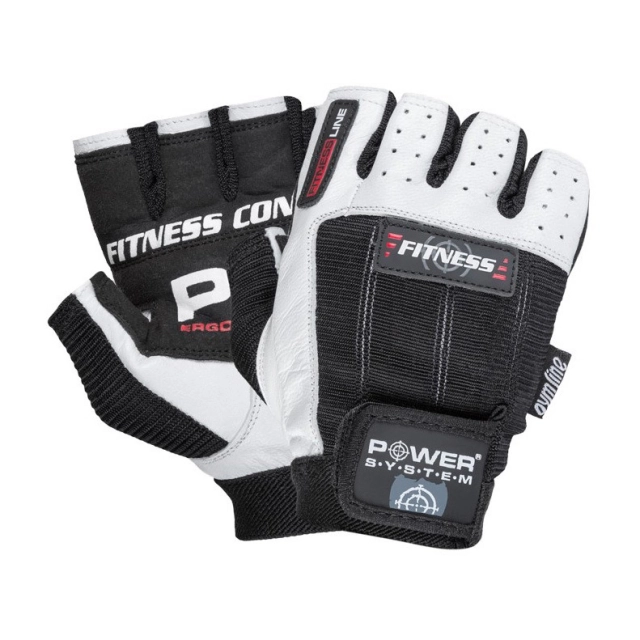 Fitness Gloves White-Black 2300WB (S size)  