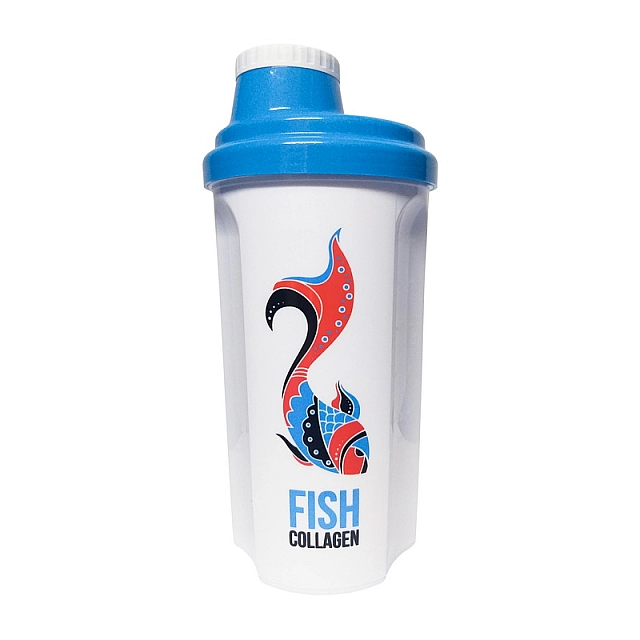 Shaker MST Fish Collagen (700 ml)  White/Blue 