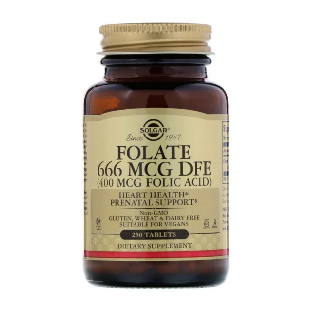 Folate 666 mcg DFE (Folic Acid 400 mcg) (250 tabs)  