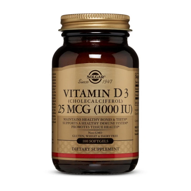 Vitamin D3 25 mcg (1000 IU) (100 softgels)  