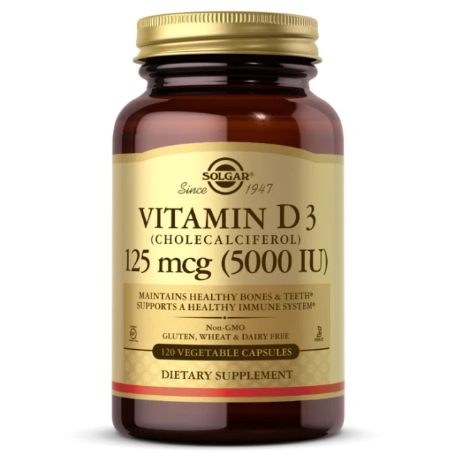Vitamin D3 5000 IU (120 veg caps)  