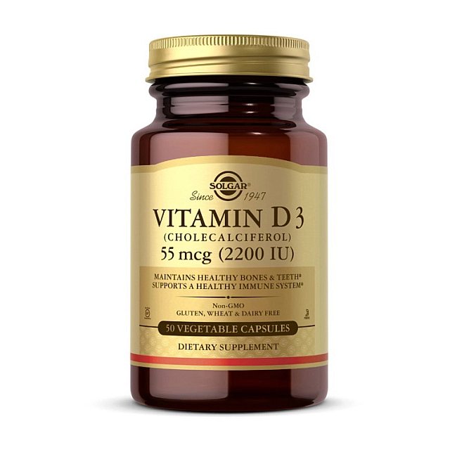 Vitamin D3 55 mcg (2200 IU) (50 veg caps)  