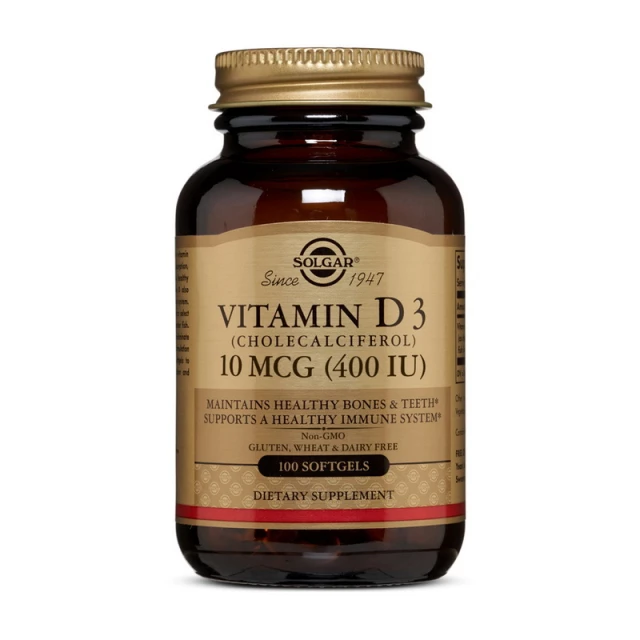 Vitamin D3 10 mcg (400 IU) (100 softgels)  